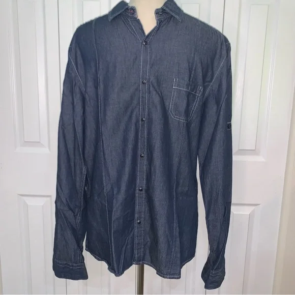 Devred 1902 Shirts Devred 92 Dark Wash Szlg Extra Slim Fit